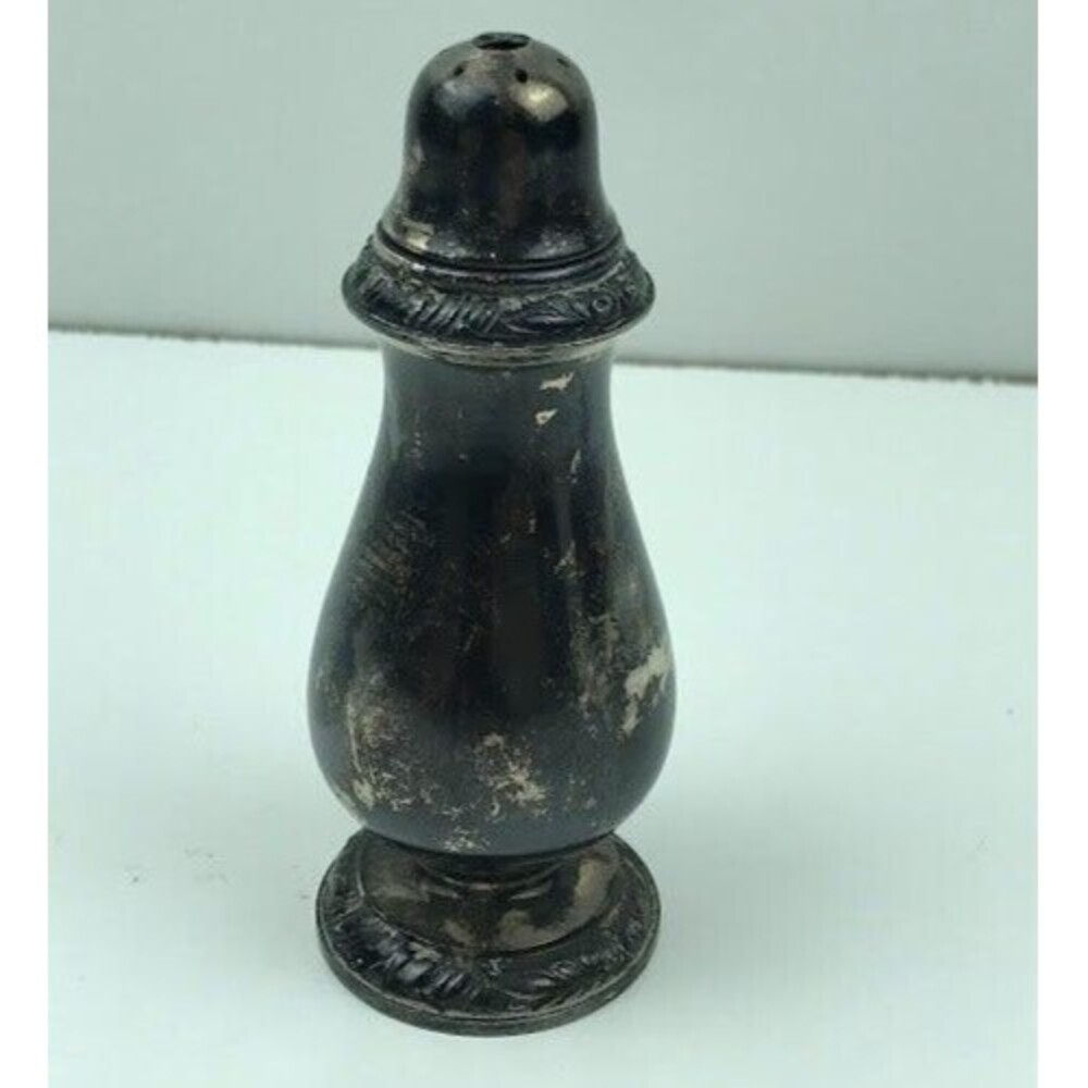 Henley Silver Plated Tarnished Heavy Oneida Community Salt Shaker